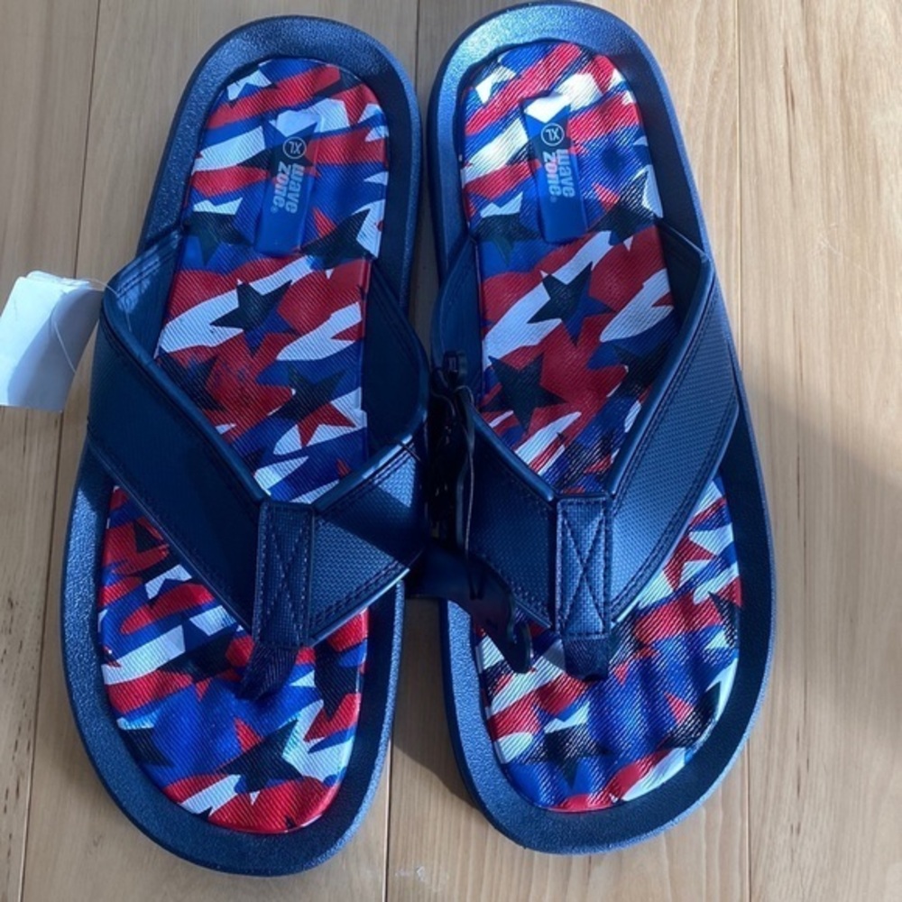 Wave zone super soft flip flops.  XL.  12/13